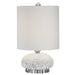Uttermost Dellen White Floral Buffet Lamp