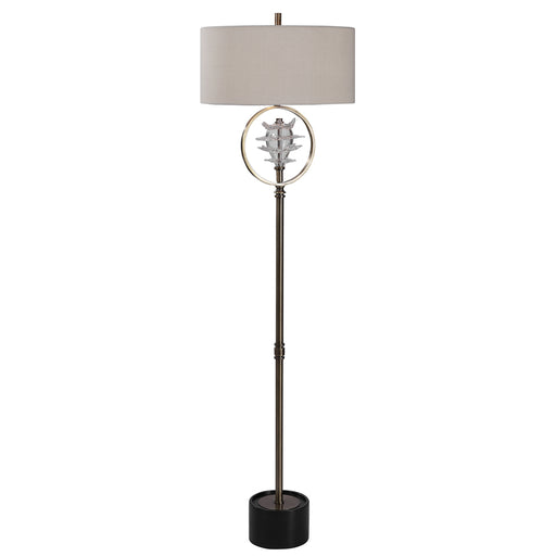 Uttermost Pitaya Antique Brass Floor Lamp