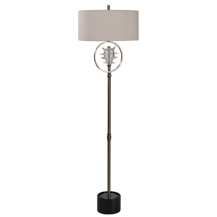 Uttermost Pitaya Antique Brass Floor Lamp