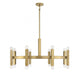 16-Light Chandelier in Natural Brass