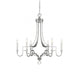 6-Light Chandelier in Polished Nickel