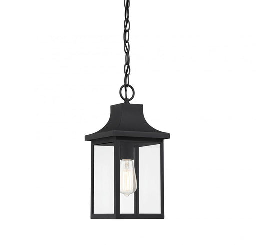 1-Light Outdoor Chandelier in Black