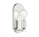 1-Light Wall Sconce in Polished Nickel