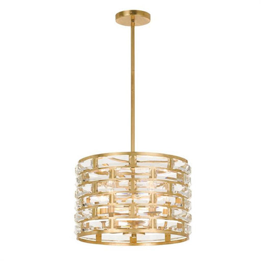 Meridian 5 Light Antique Gold Chandelier