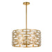 Meridian 6 Light Antique Gold Chandelier