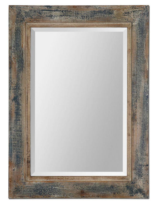 Uttermost Bozeman Distressed Blue Mirror