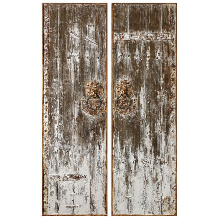 Uttermost Giles Aged Wood Wall Art, S/2