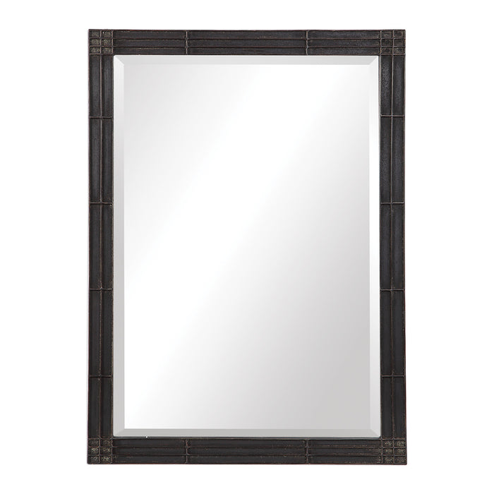 Uttermost Gower Aged Black Vanity Mirror