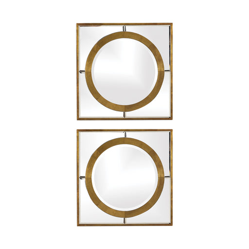 Uttermost Gaza Gold Square Mirrors Set/2