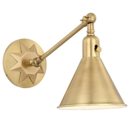 Morgan 1 Light Aged Brass Wall Mount