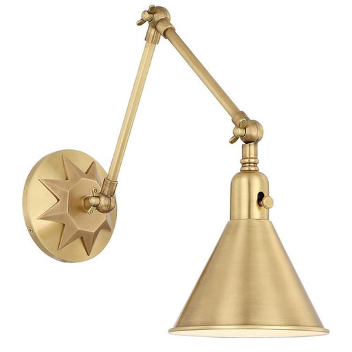 Morgan 1 Light Aged Brass Wall Mount