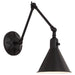 Morgan 1 Light Matte Black Wall Mount