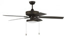 52" Outdoor Pro Plus Ceiling Fan w/Blades & LED White Slim Pan Light Kit