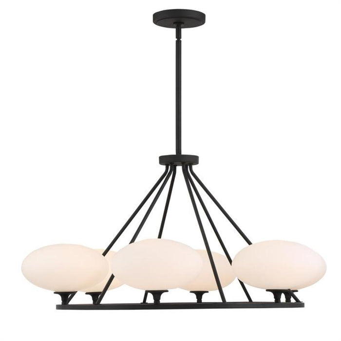 Parker 6 Light Black Forged Chandelier