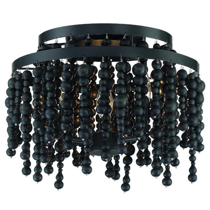 Poppy 3 Light Matte Black Ceiling Mount