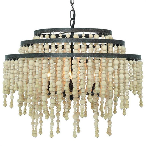 Poppy 6 Light Forged Bronze Chandelier