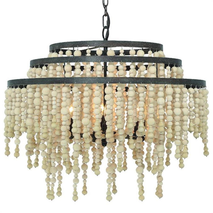 Poppy 6 Light Forged Bronze Chandelier