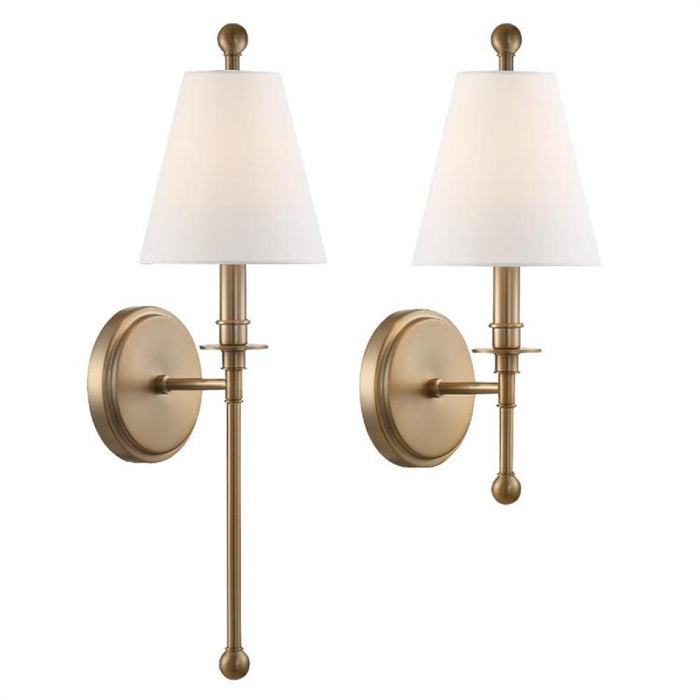 Riverdale 1 Light Aged Brass Wall Mount