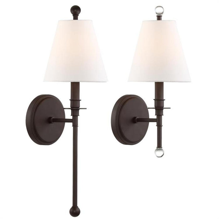 Riverdale 1 Light Dark Bronze Wall Mount