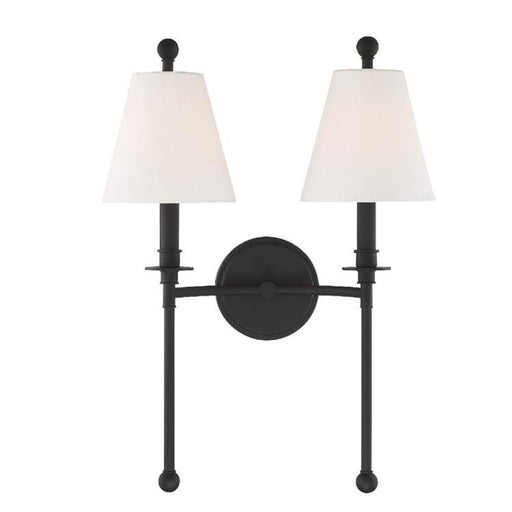 Riverdale 2 Light Black Forged Wall Mount