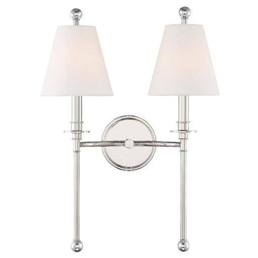 Riverdale 2 Light Polished Nickel Wall Mount