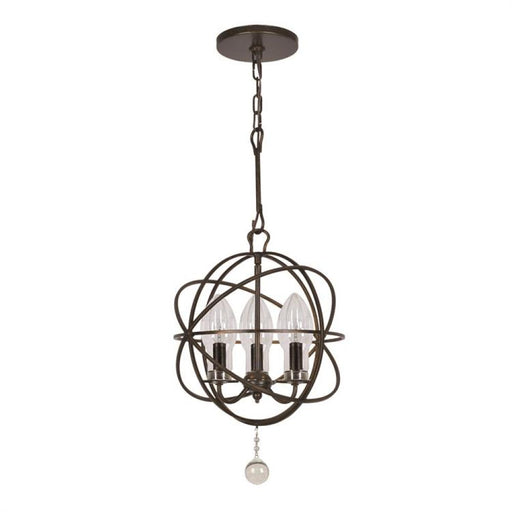 Solaris Outdoor 3 Light Bronze Sphere Chandelier