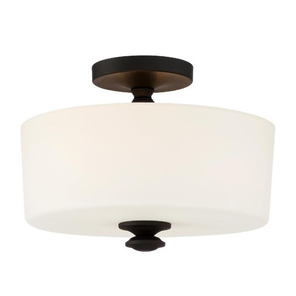 Travis 2 Light Black Forged Ceiling Mount TRA-A3302-BF by 