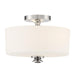 Travis 2 Light Polished Nickel Ceiling Mount