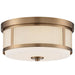 Trevor 2 Light Vibrant Gold Ceiling Mount