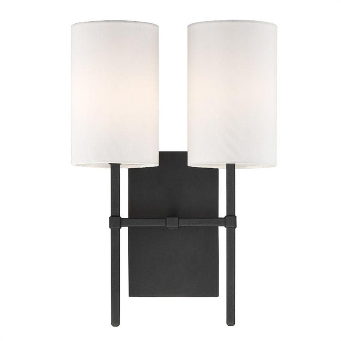 Veronica 2 Light Black Wall Mount