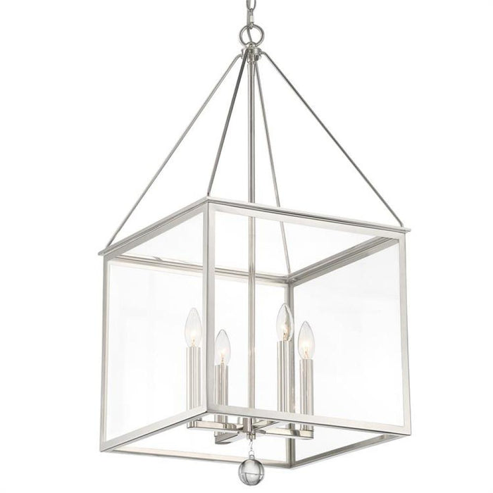 Weston 4 Light Polished Nickel Lantern