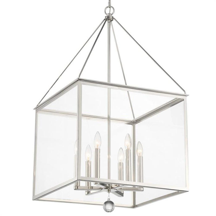 Weston 6 Light Polished Nickel Lantern