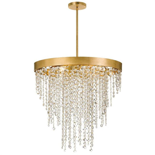 Winham 6 Light Antique Gold Crystal Chandelier