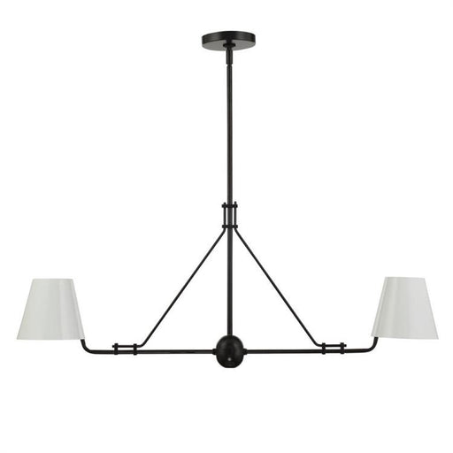 Xavier 2 Light Matte Black Linear Chandelier