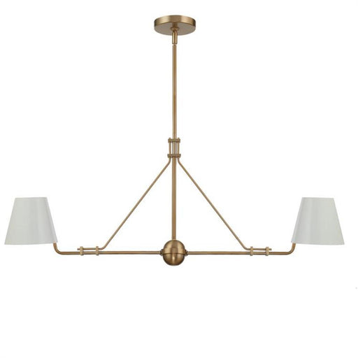 Xavier 2 Light Vibrant Gold Linear Chandelier