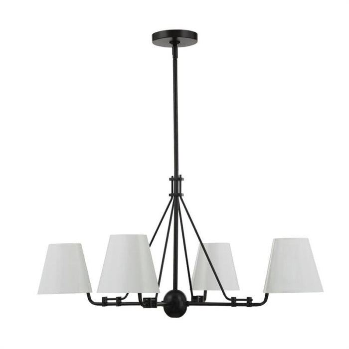 Xavier 4 Light Matte Black Chandelier