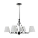 Xavier 4 Light Matte Black Chandelier