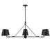 Xavier 6 Light Matte Black Linear Chandelier