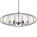 Zucca 6 Light English Bronze & Antique Gold Chandelier