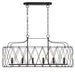 Zucca 6 Light English Bronze & Antique Gold Linear Chandelier