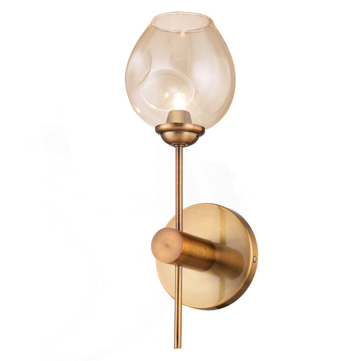 1LT Wall Sconce, VB Finish w/ Champagne Gl