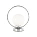 1LT Halogen Table Lamp PC w/ White Glass