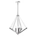 5LT Chandelier Polished Chrome with Acrylic Arms