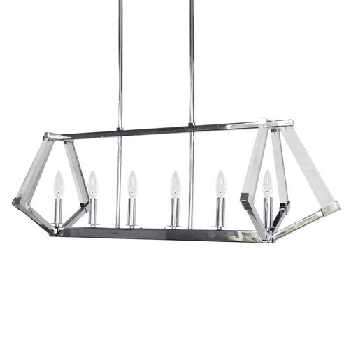 6LT Horizontal Incandescent Pendant, PC Finish