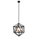 5LT Chandelier,Matte BLK/AB