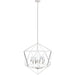 6LT Chandelier,Matte WHT/SC