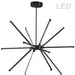 60W Chandelier MB w/ WH Acrylic Diffuser