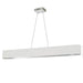 30W Horiz Pendant, WHT/SLV shade, PC