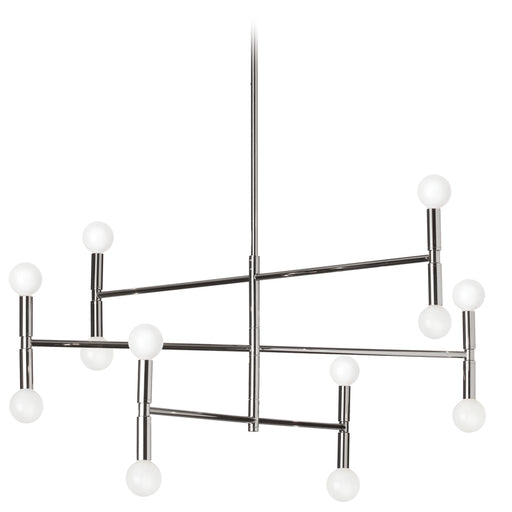 12LT Chandelier, Polished Chrome Finish