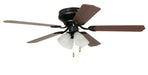 52" Hugger Ceiling Fan w/Blades & 4 Light Kit